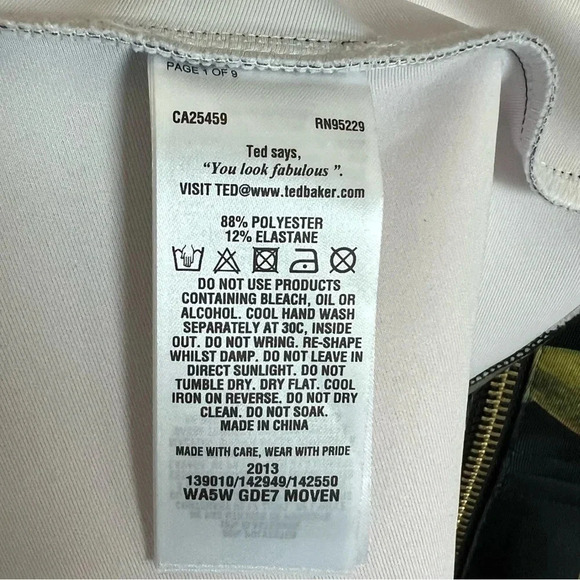 NWOT Ted Baker Sew in Love Floral Print Mini Dress Black Multi Women’s 2 - Picture 13 of 13